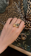 Tahitian & Golden South Sea Toi et Moi Double Pearl Ring