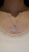 Akoya Pearl Moon Necklace