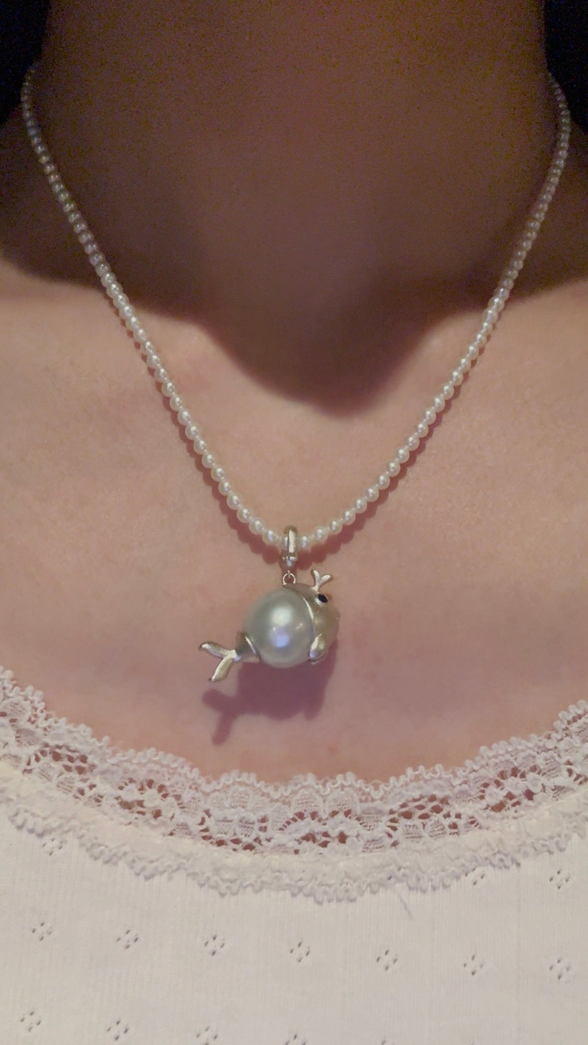 South Sea Pearl Whale Necklace