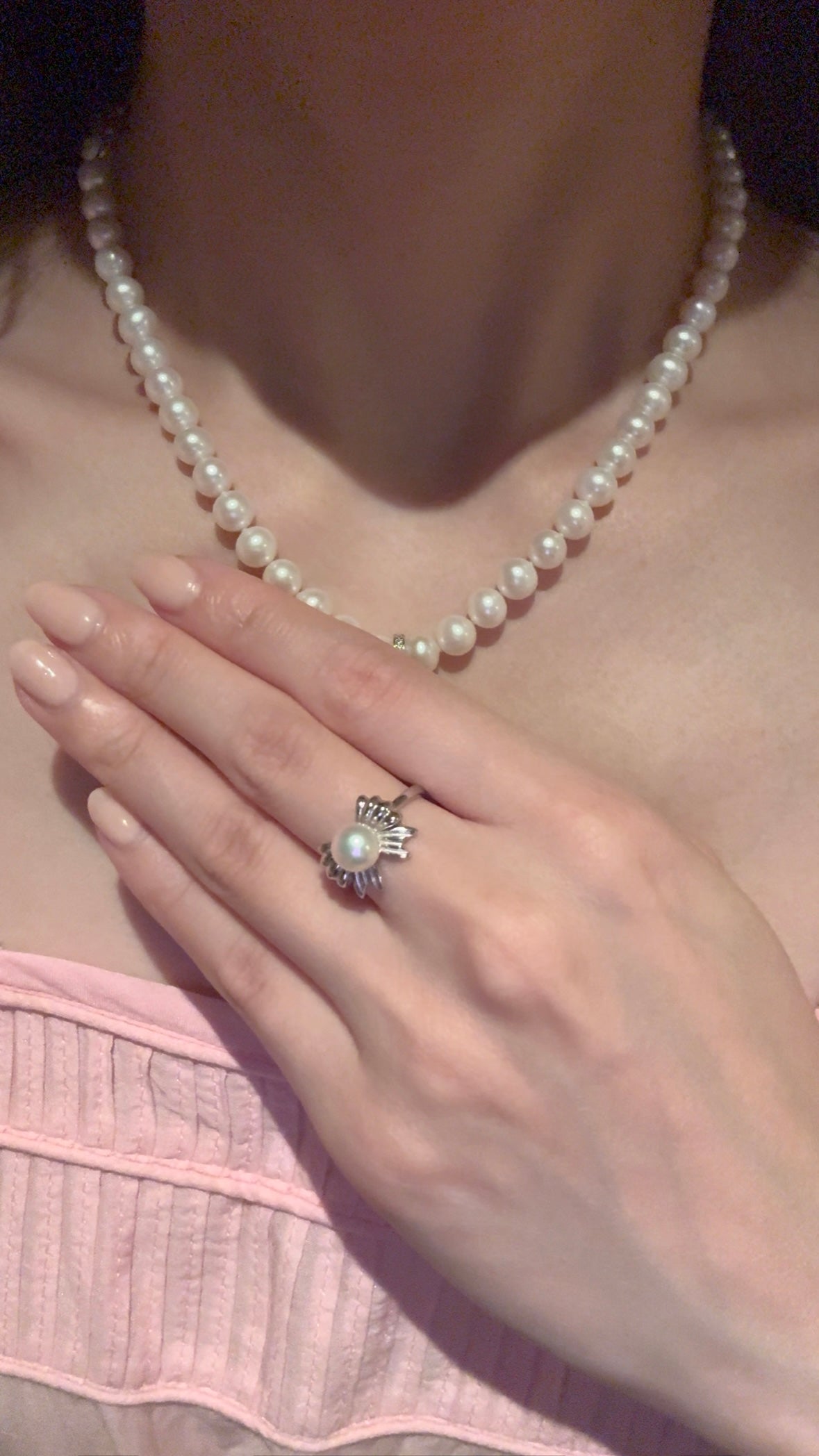 Coquette Bow Pearl Ring