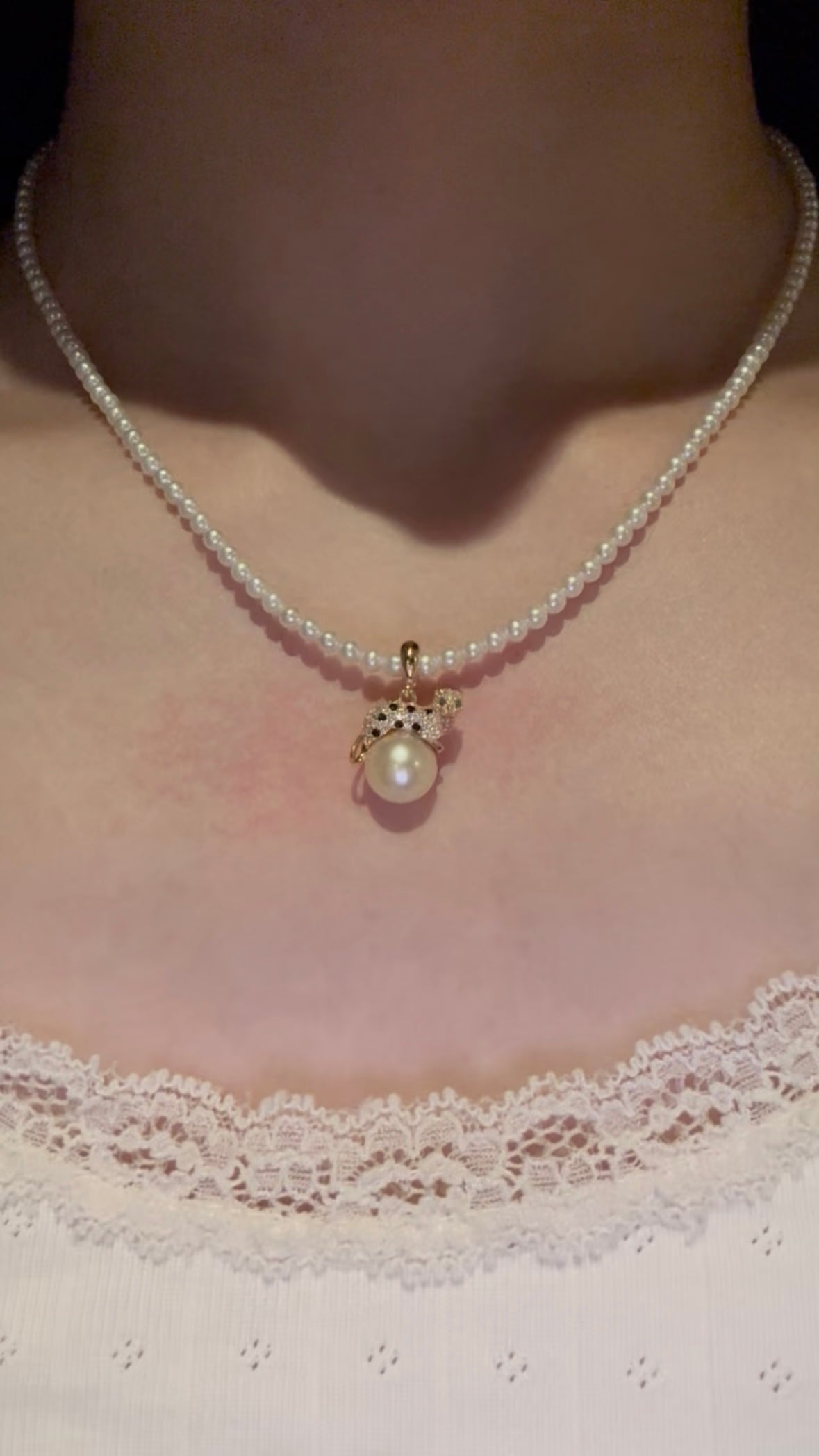 Leopard Akoya Pearl Necklace