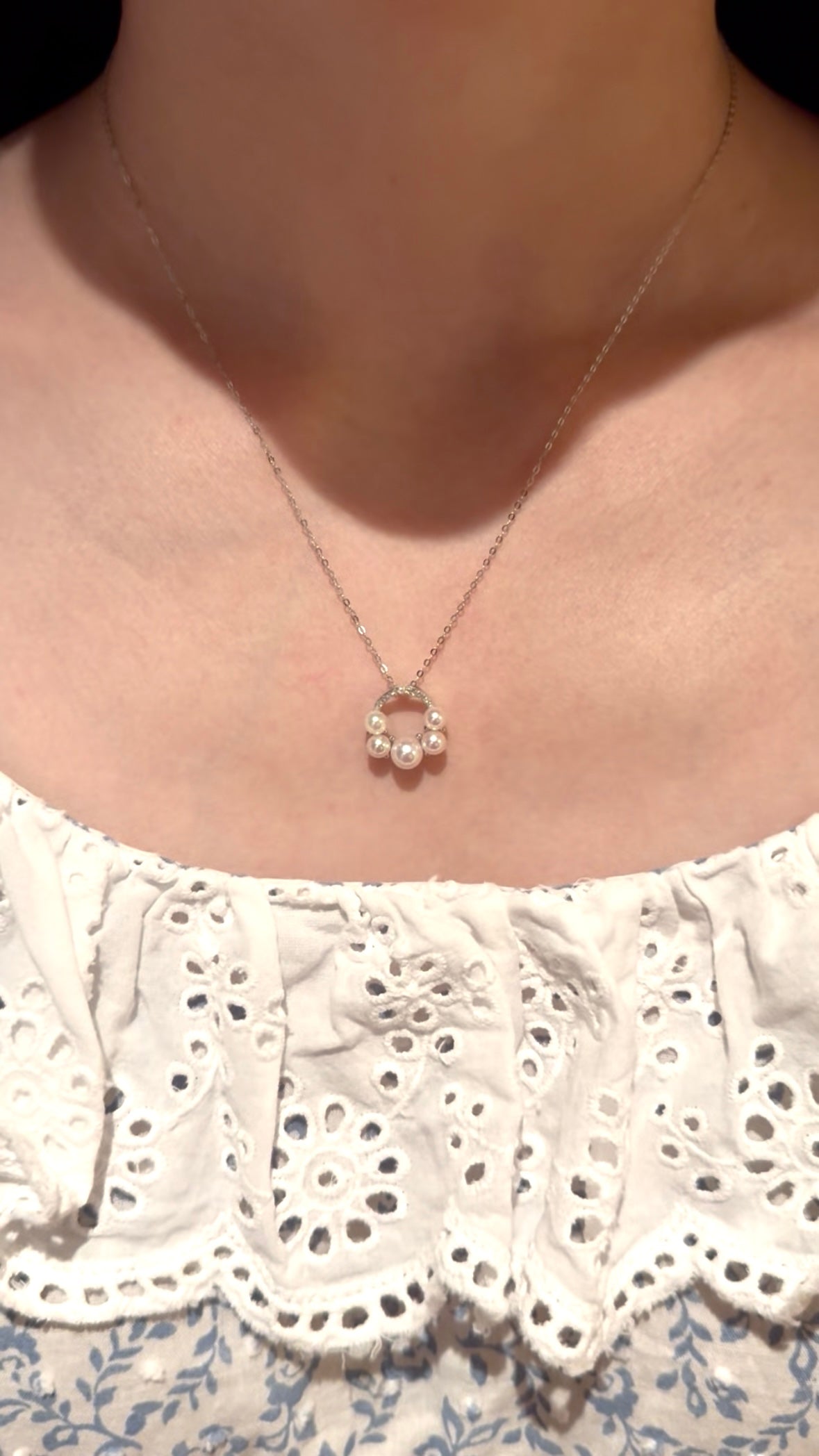 Akoya Pearl Wreath Pendant