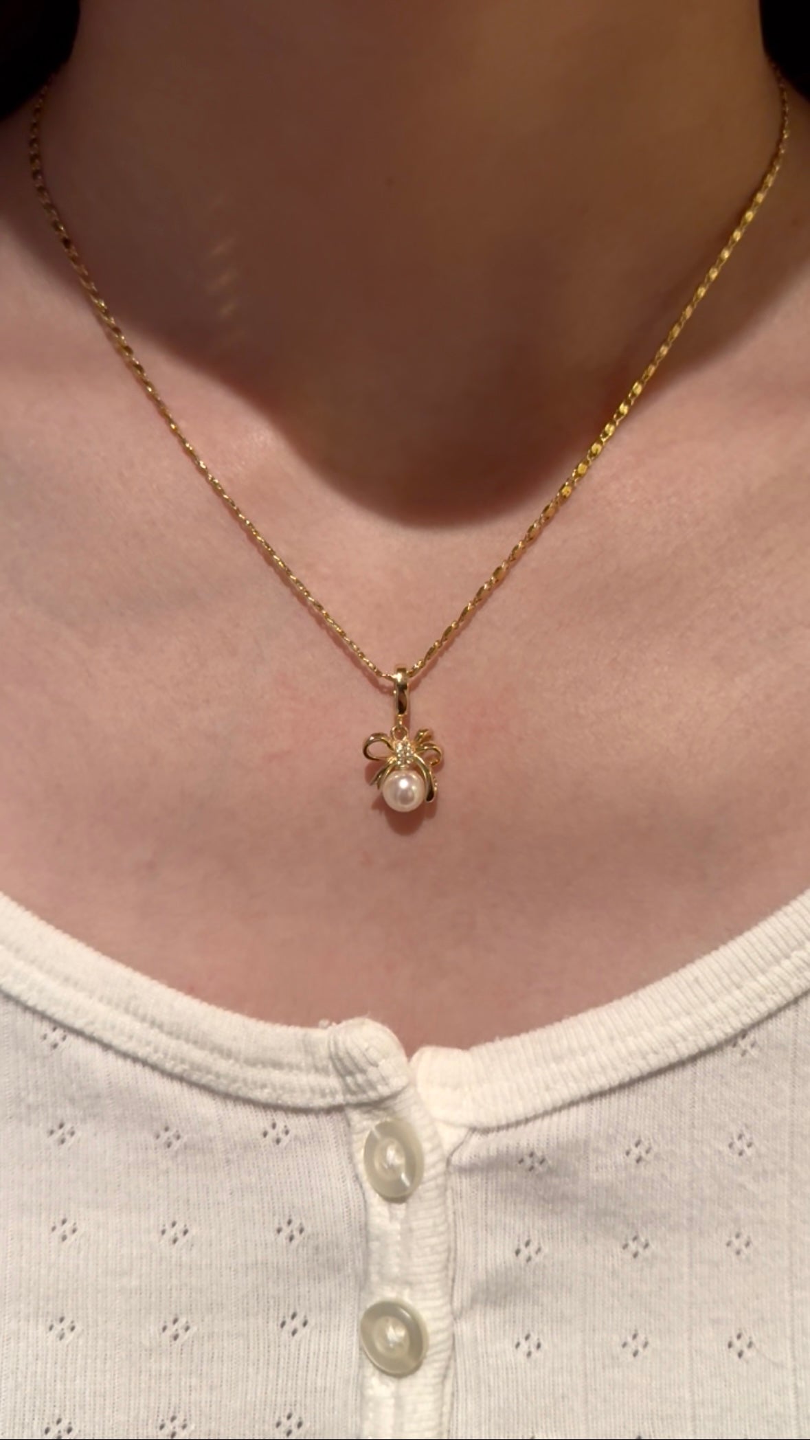 6.5mm Akoya Mini Coquette Bow Pendant