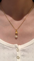 9.5mm Akoya Whimsical Kitten Pendant