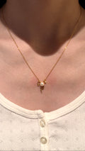 5.5mm Akoya Dainty Bow Necklace